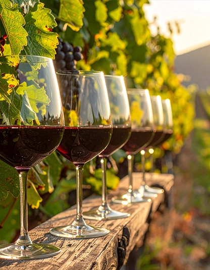 Viñedo asociado a la cultura gastronómica